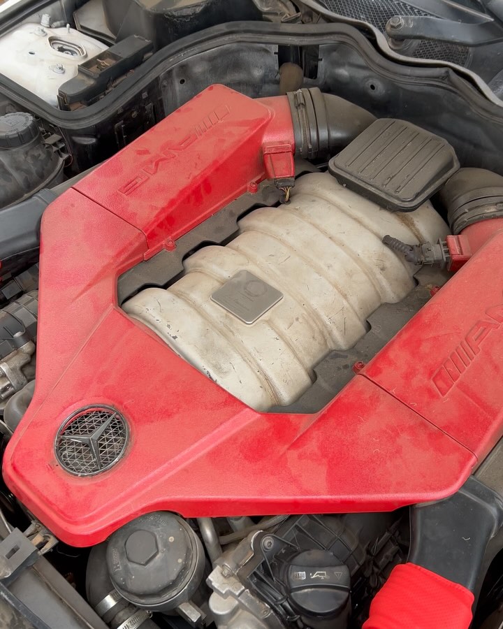 2011 AMG C63: 6.2L V8 Beast, White/Red