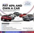 Own Your Dream Car for 40% Down