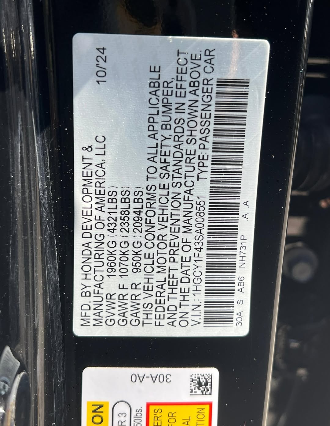 2025 Honda Accord: Untouched & Duty-Paid