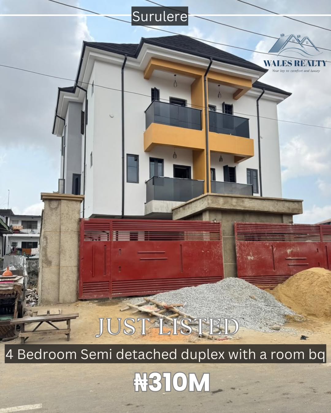 Surulere’s Finest: 4-Bedroom Duplex with BQ & Premium Finishes