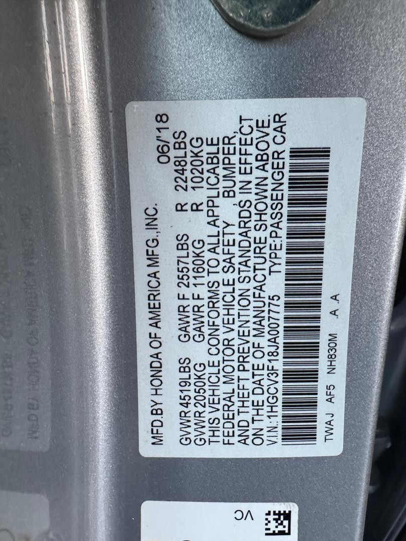 2018 Honda Accord Sport: Untouched & Duty-Paid