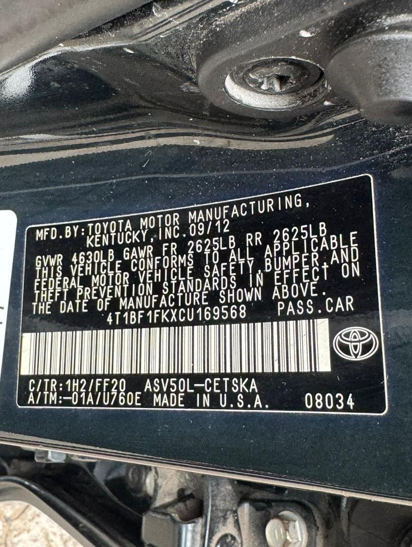 2013 Camry Sport: Leather & Duty Paid