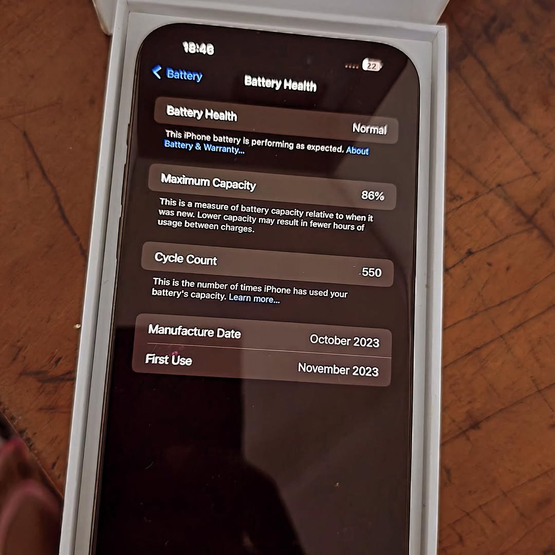 Unlock Her Joy: 256GB iPhone 15 Pro Max, 86% Battery, Premium & Ready