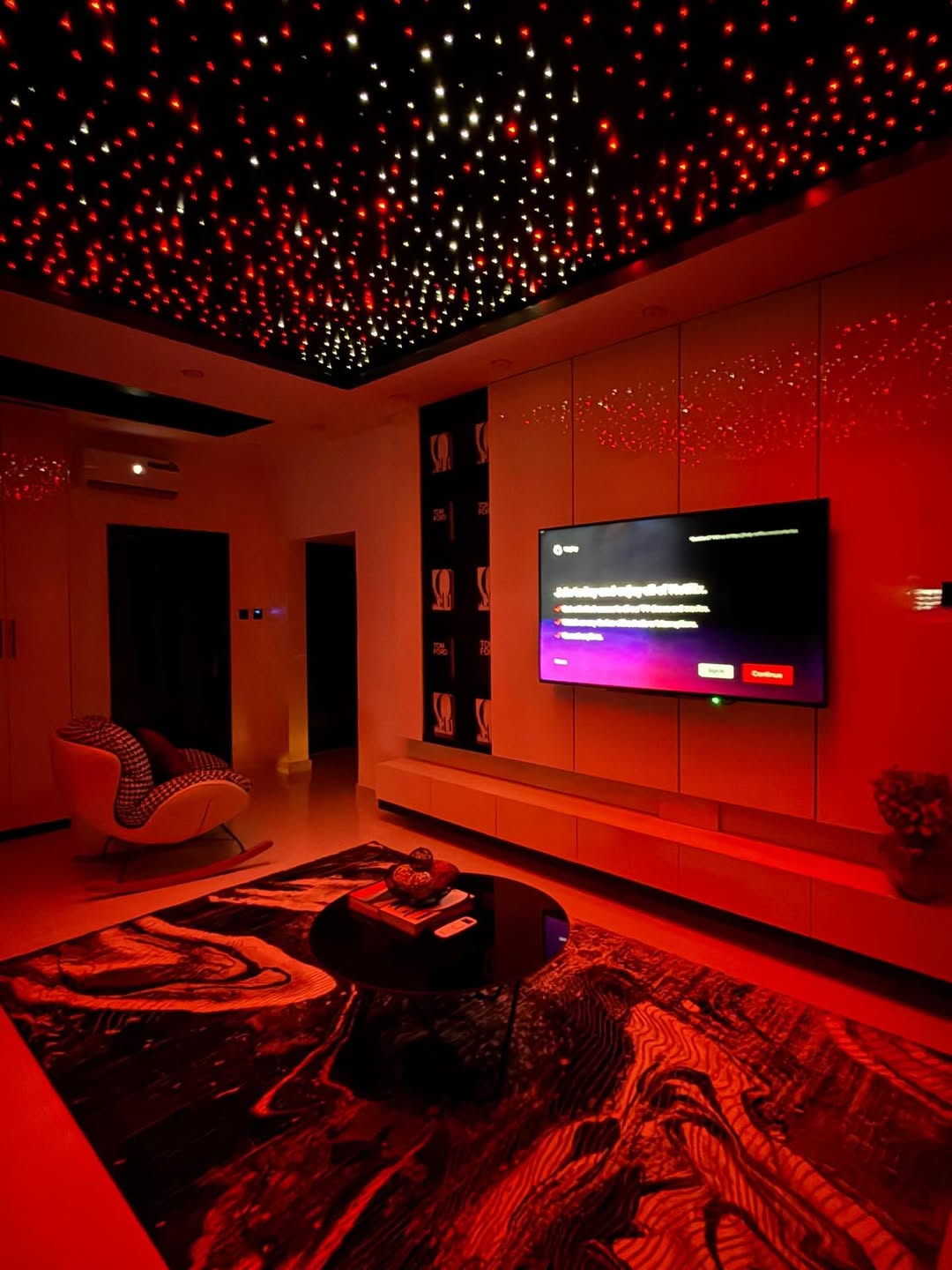 Indulge in Your Private Cinema & Red Room Retreat