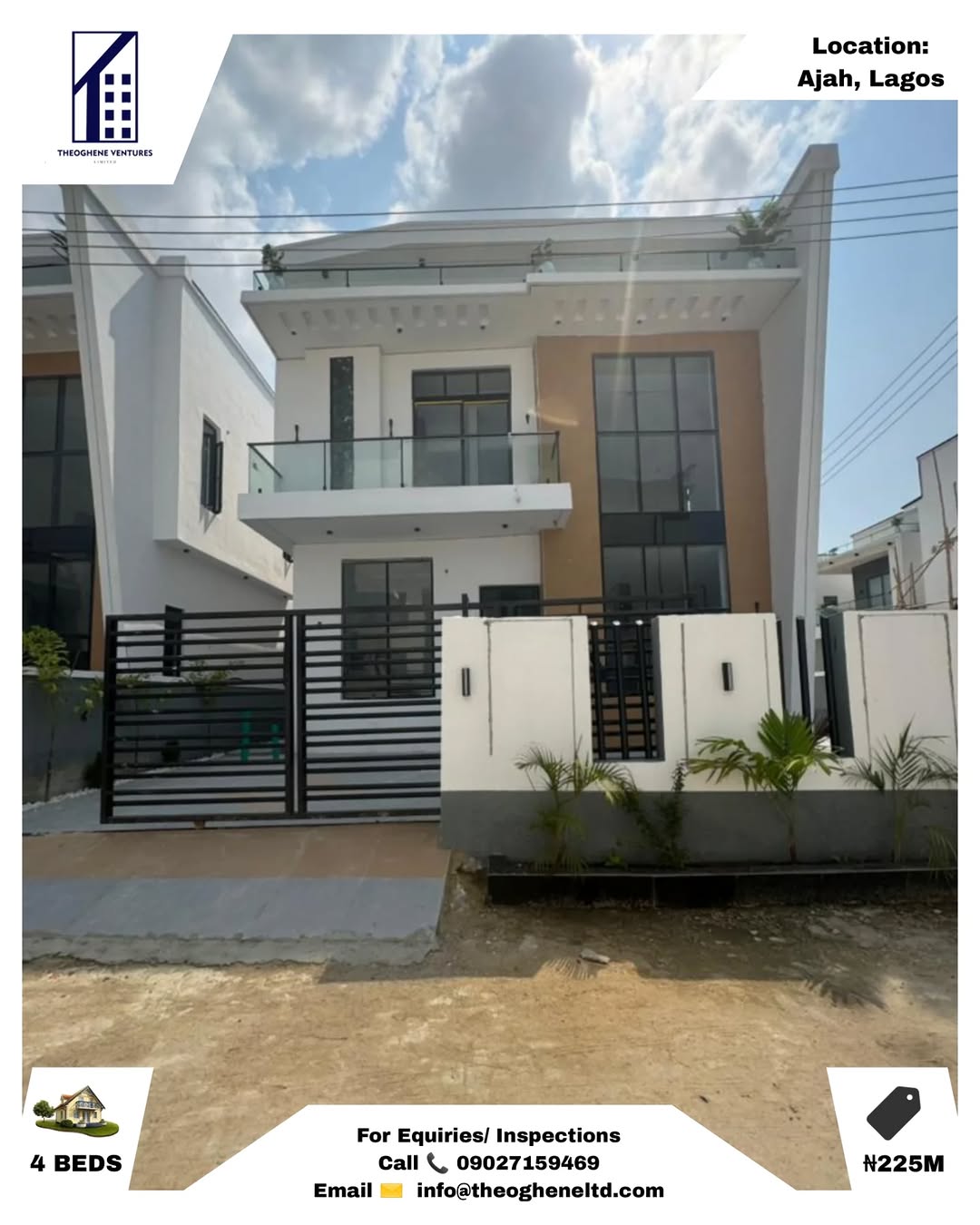 Luxury 4-Bed Duplex with Pool & Gym in Ajah