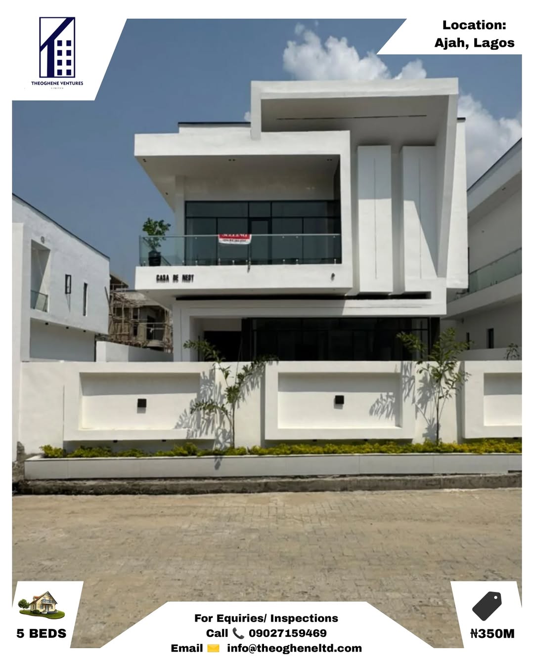 Ajáh’s Elite 5-Bed Estate with Pool & 24/7 Security