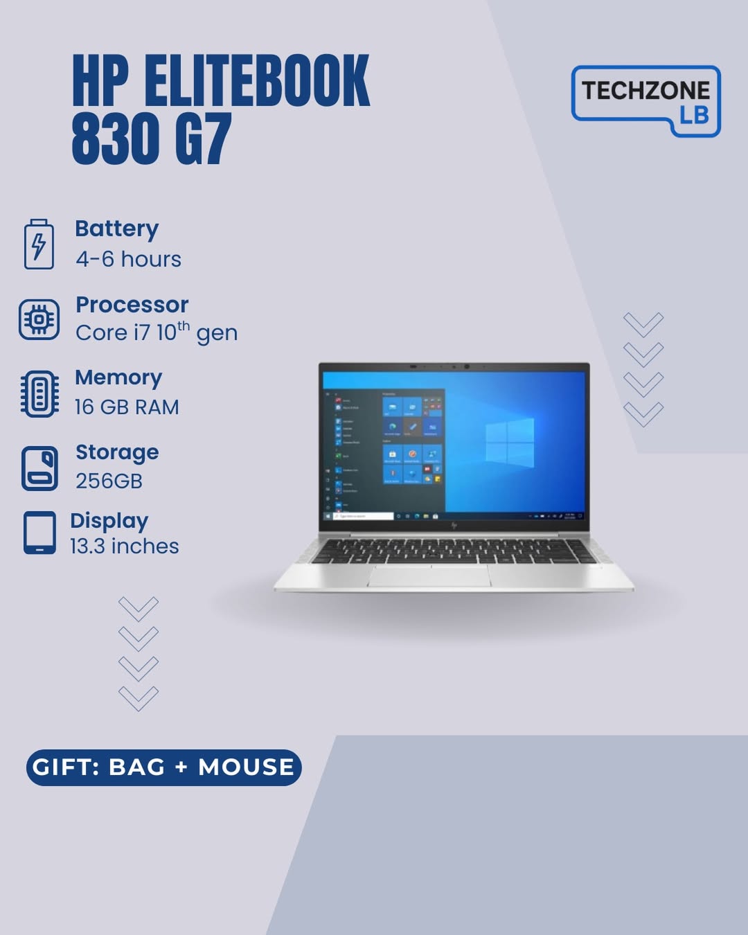 HP EliteBook 830 G7: i7 Powerhouse, 16GB RAM, 3-Month Guarantee