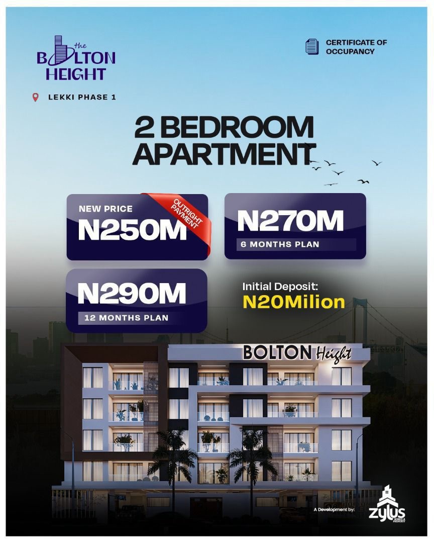 Bolton Height: Your 2-Bedroom Oasis in Lekki Phase 1