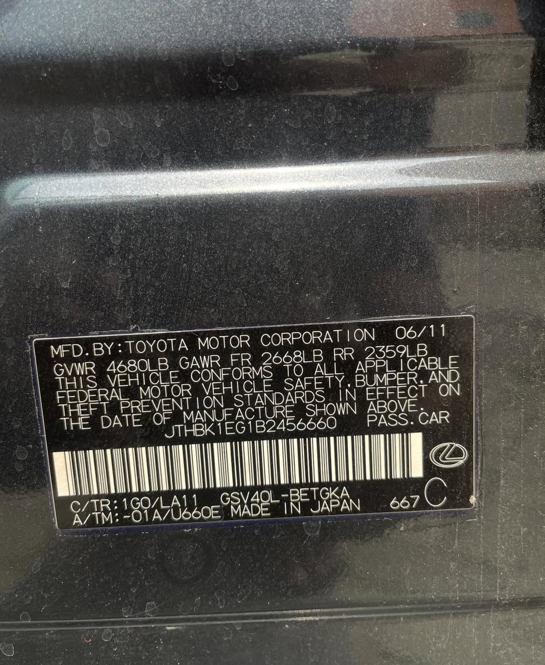 2011 Lexus ES350: Luxury & Tech for 13M Naira