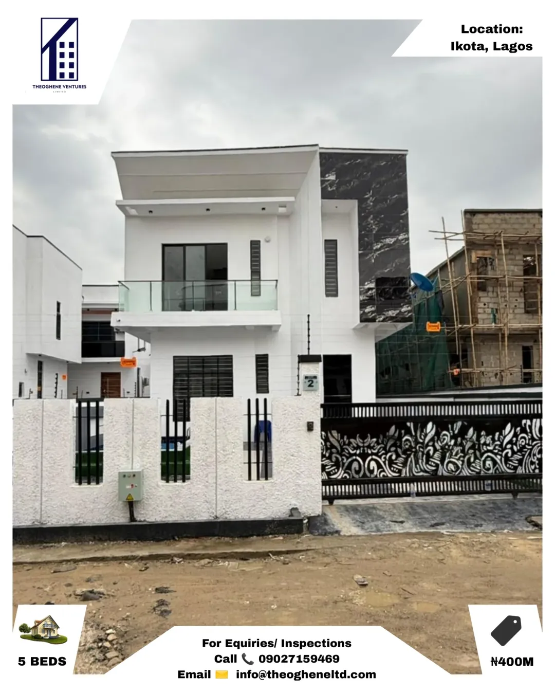 Ikota’s Ultimate 5-Bedroom Estate with Resort-Style Pool