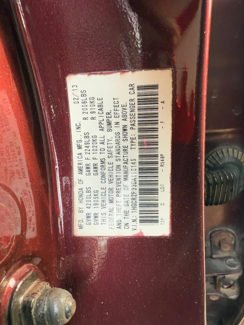 2013 Honda Accord: Immaculate & Original Papers