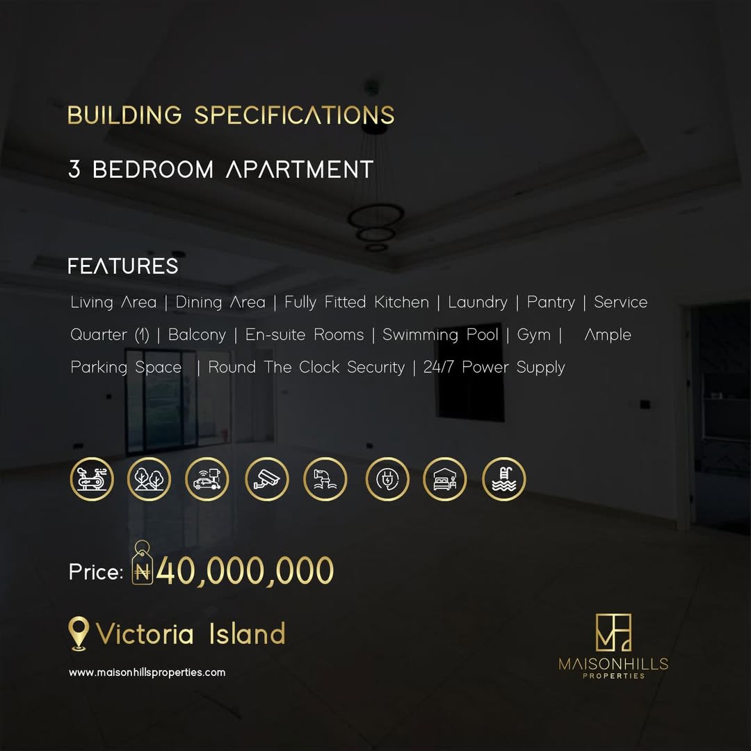 Victoria Island Gem: 3BR with Pool & Premium Amenities