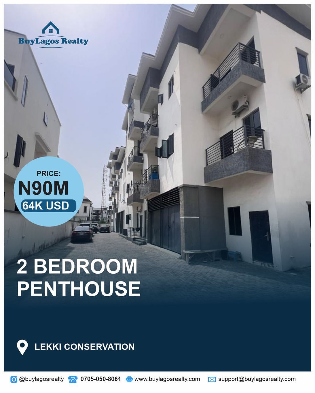 Lekki Penthouse: 2-Bed Sanctuary with Panoramic Views