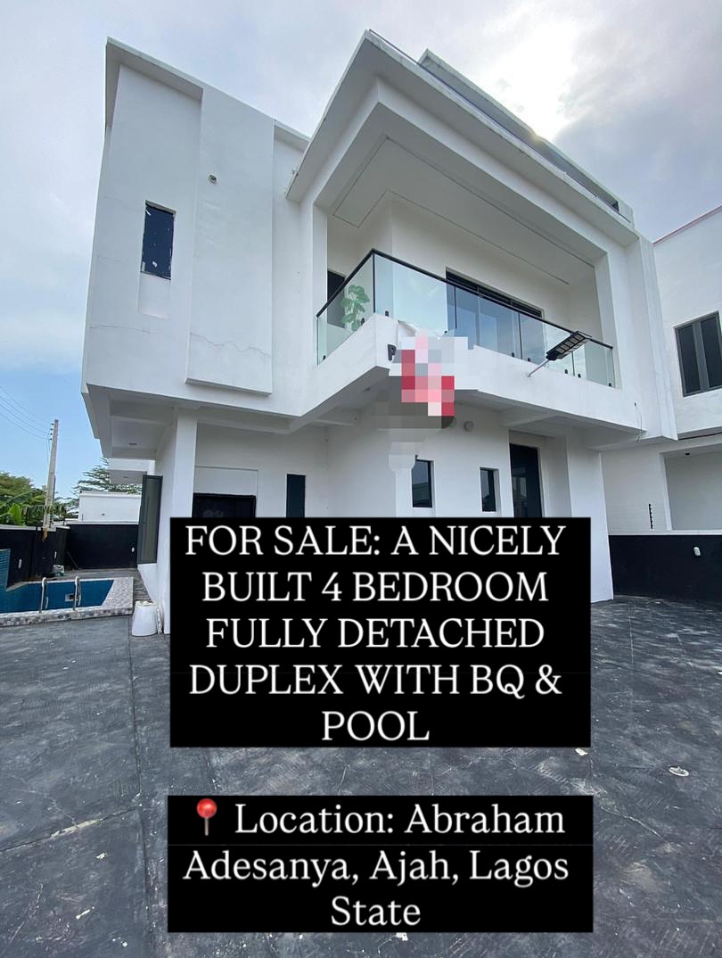 Ultimate 4-Bedroom Duplex with Pool & BQ in Ajah