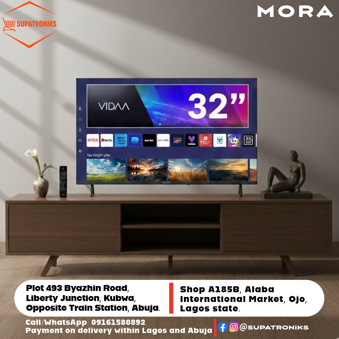 Hisense Mora 32″ Frameless Smart TV: Crisp Viewing, 1-Year Warranty