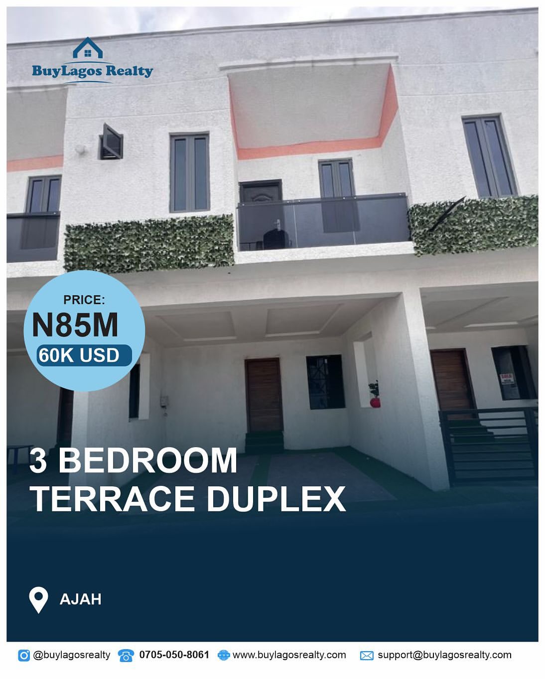 Lekki’s Dream: 3-Bed Terrace Duplex with All En-Suites