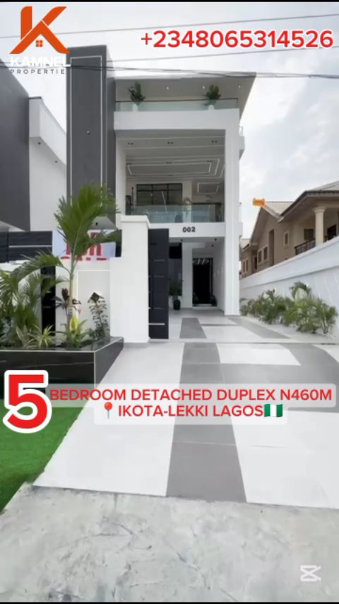 Exquisite 5-Bedroom Haven with Pool & Gym in Ikota