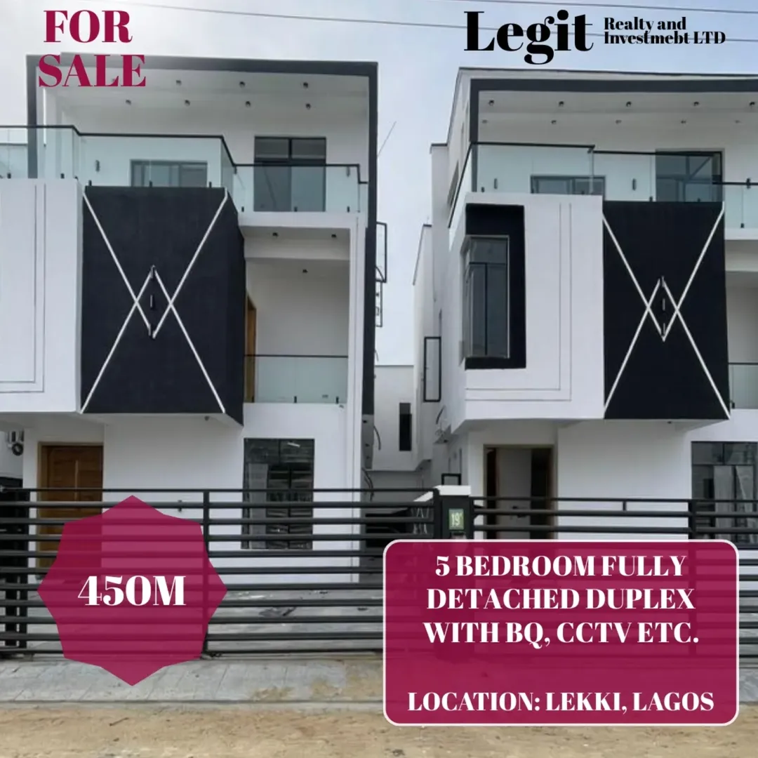 Lagos Luxury: 5-Bed Masterpiece with BQ in Chevron