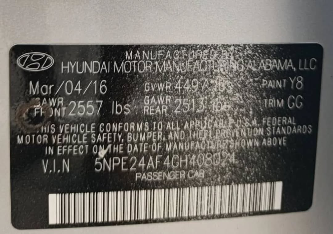 Fully Cleared 2016 Sonata: Ready to Drive Now