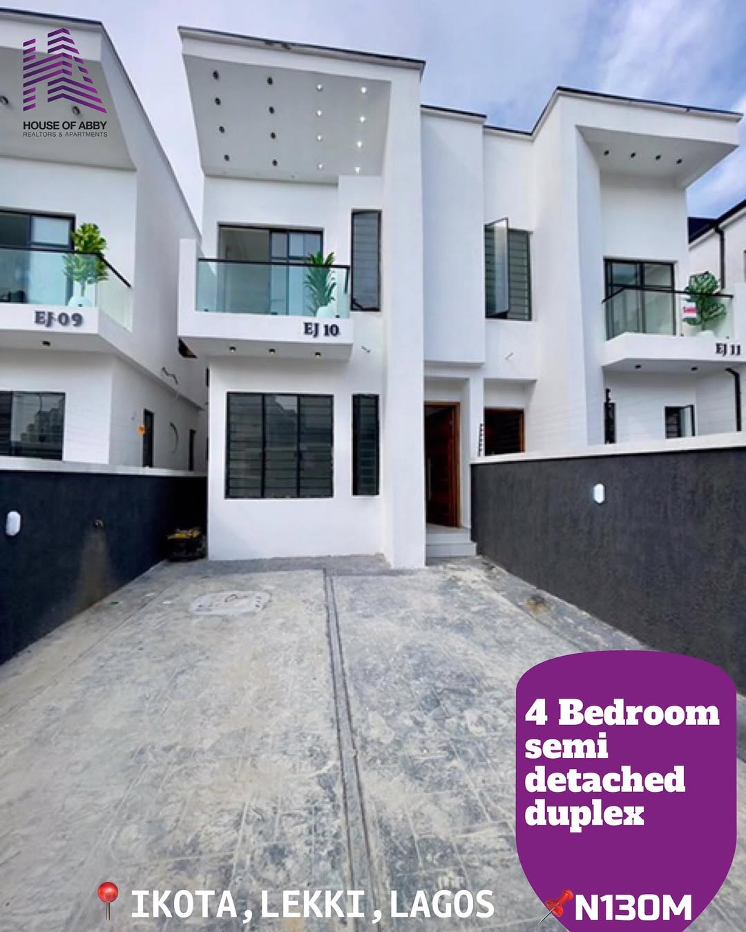 Sleek 4-Bed Semi-Detached in Secure Ikota Estate