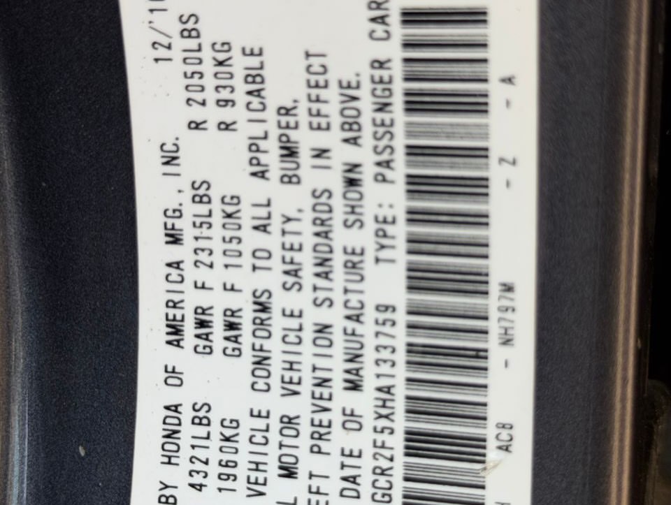 2017 Honda Accord EX-L: Luxury & Value for ₦14.5M