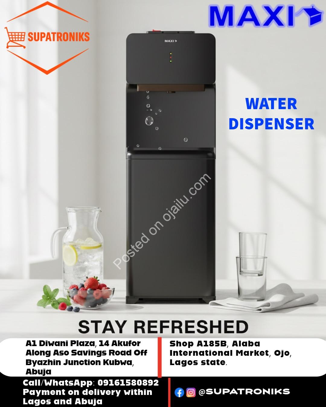 Maxi Water Dispenser: Hot, Cold, Room Temp Bliss!  ❄️