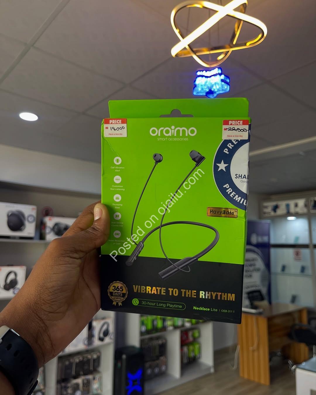 Oraimo Necklace Lite: Premium Sound, Zero Stress, All-Day Comfort