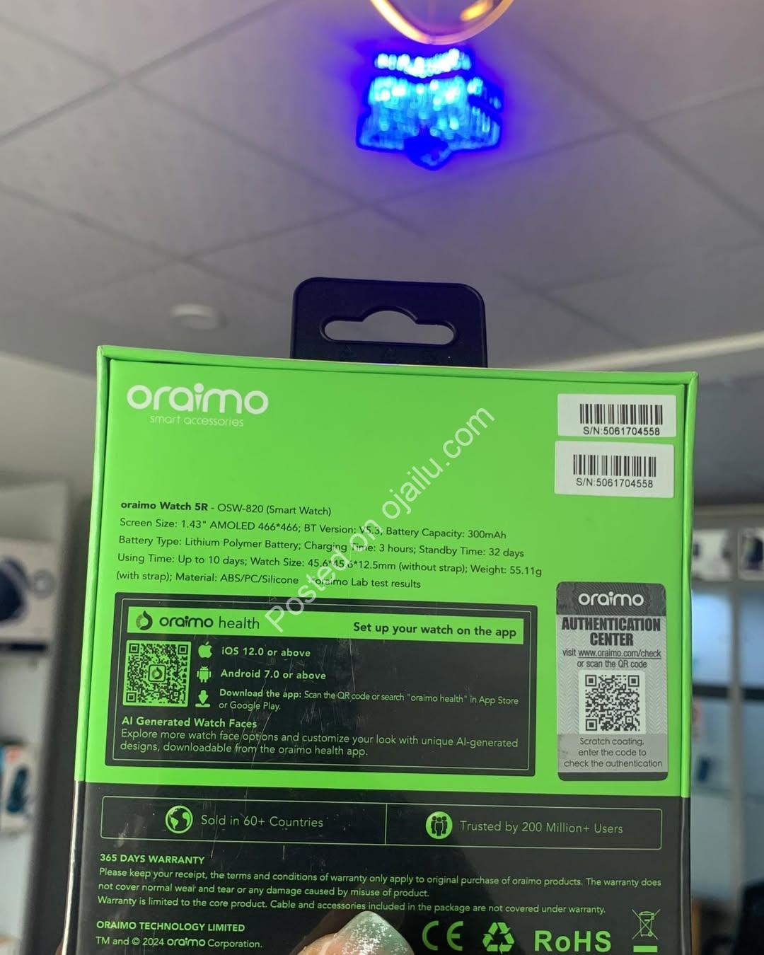 ORAIMO Watch 5R: 10-Day Power & AMOLED Style