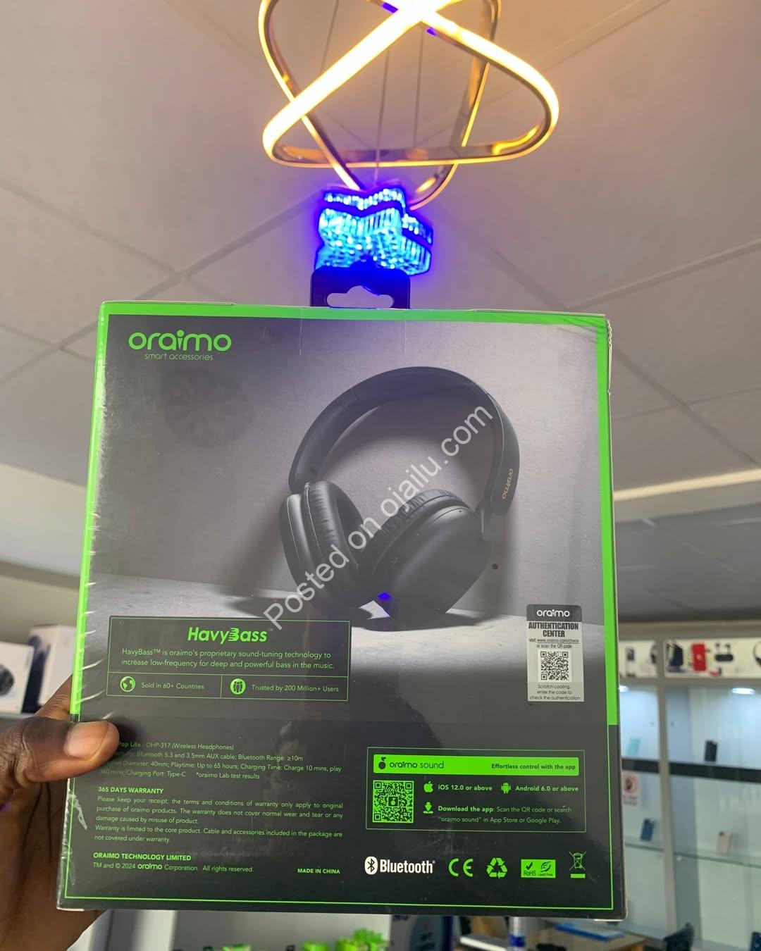 Oraimo BoomPop Lite: Rich Sound, All-Day Comfort, ₦35k