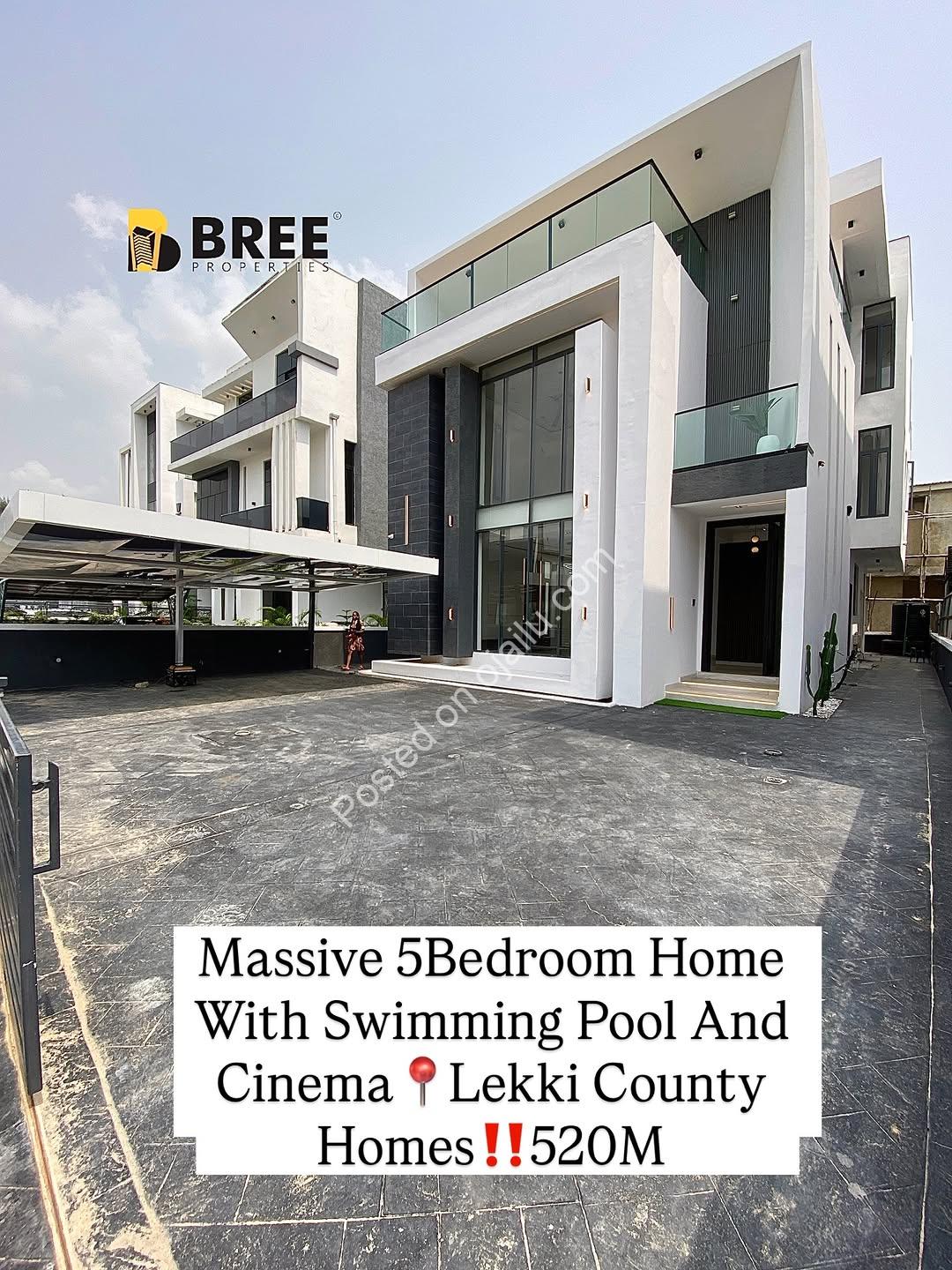 Stunning 5-Bed Poolside Estate with Cinema & BQ