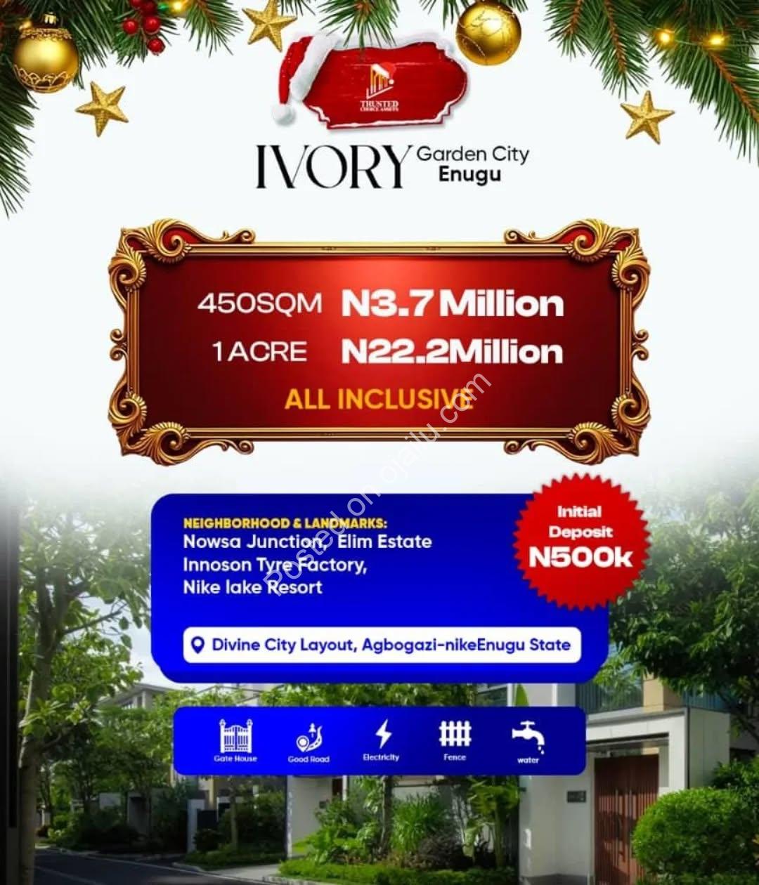 Secure Your Future in Enugu’s Ivory Garden Estate