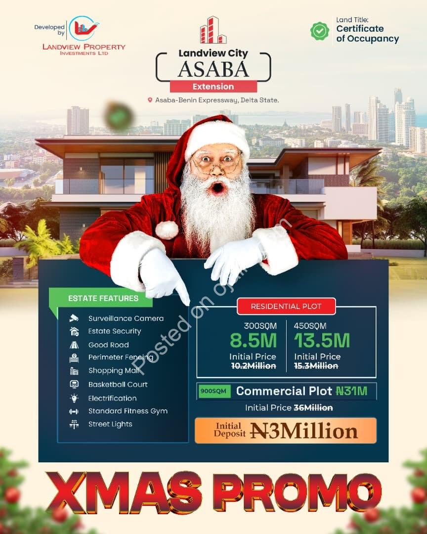 Christmas Deal: Prime Asaba Land with High-End Amenities!