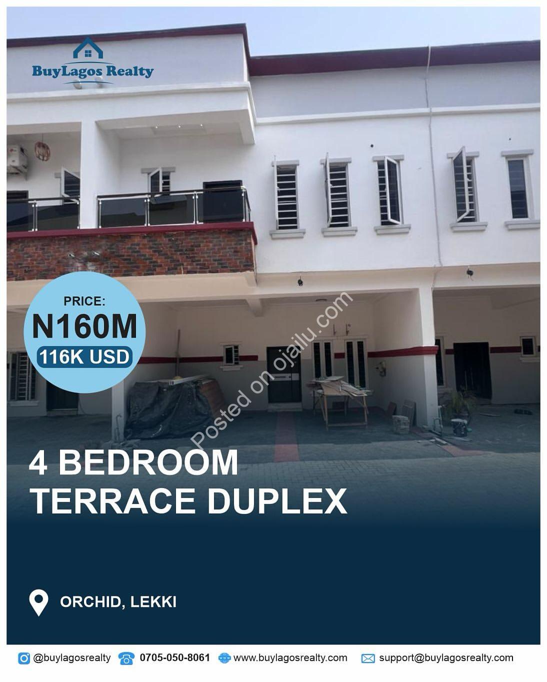 Orchid Lekki Haven: 4-Bed Terrace Duplex, All En-Suite