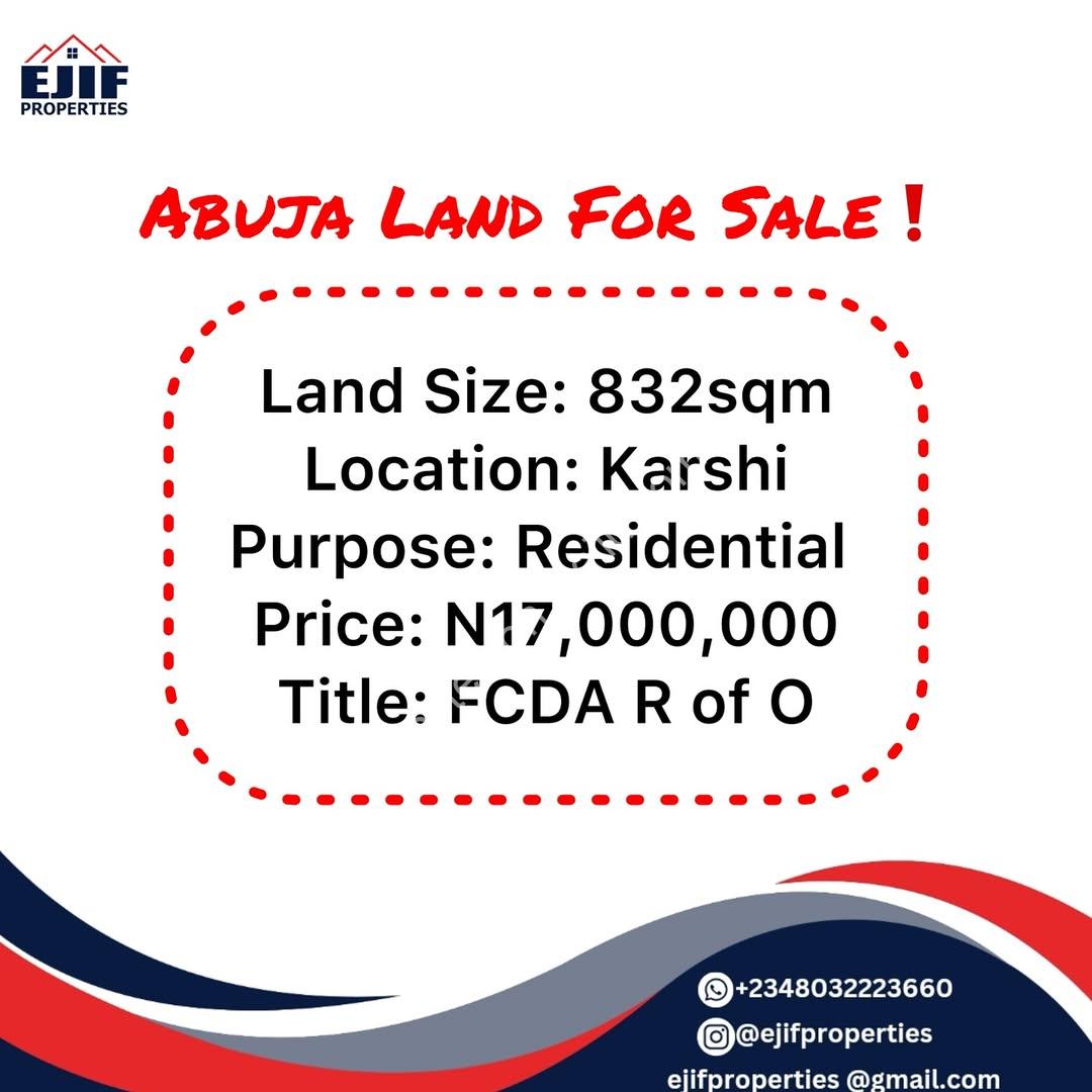 Prime Abuja Land: 82sqm R of O, Ready for Your Dream Home