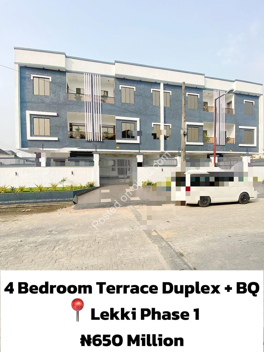 Elegant 4-Bed Duplex with BQ in Lekki’s Premier Estate