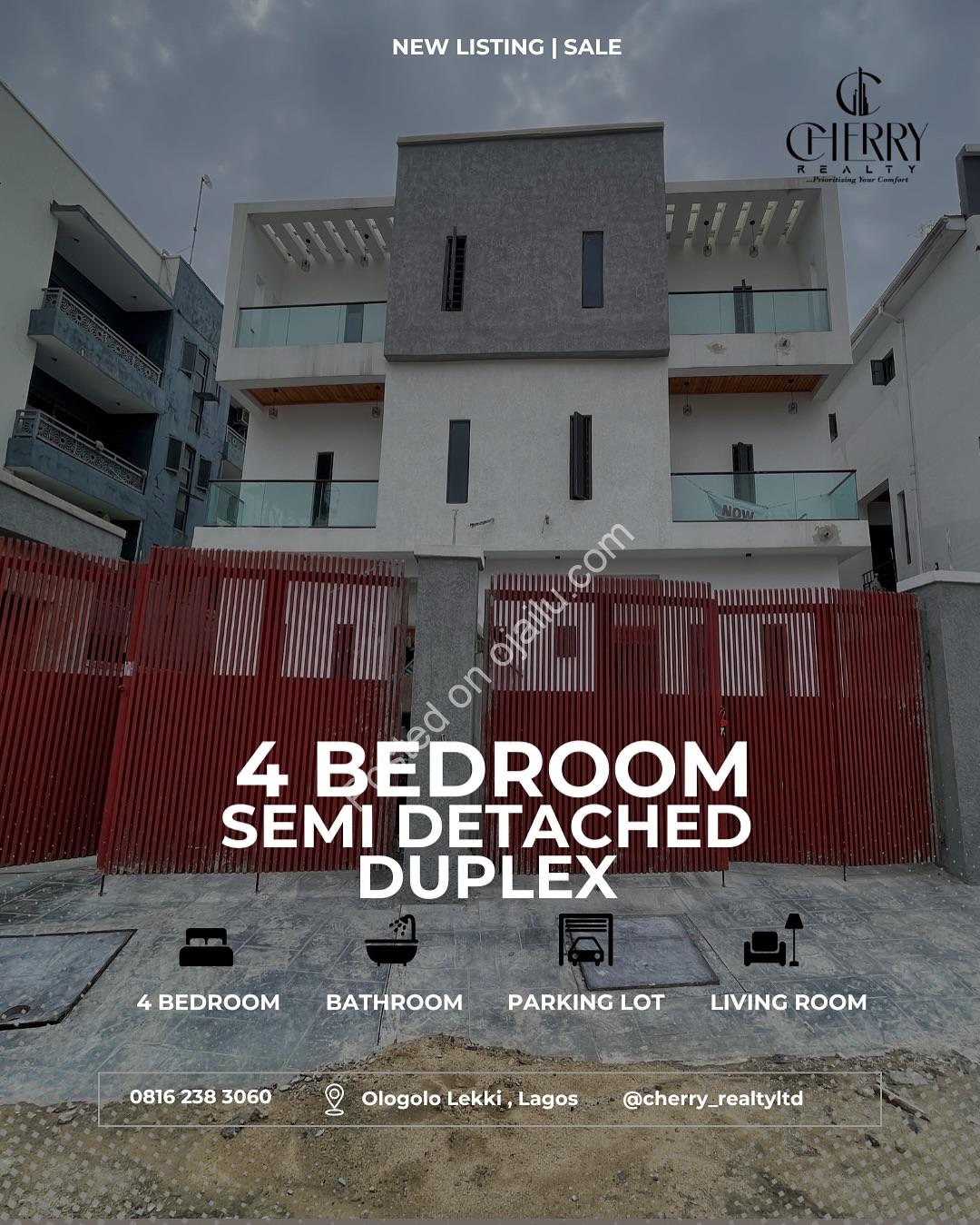 4-Bedroom Ologolo Haven: Luxury & Security in Lekki