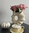 Scalloped Vase: Elegant Decor, Delivered to You