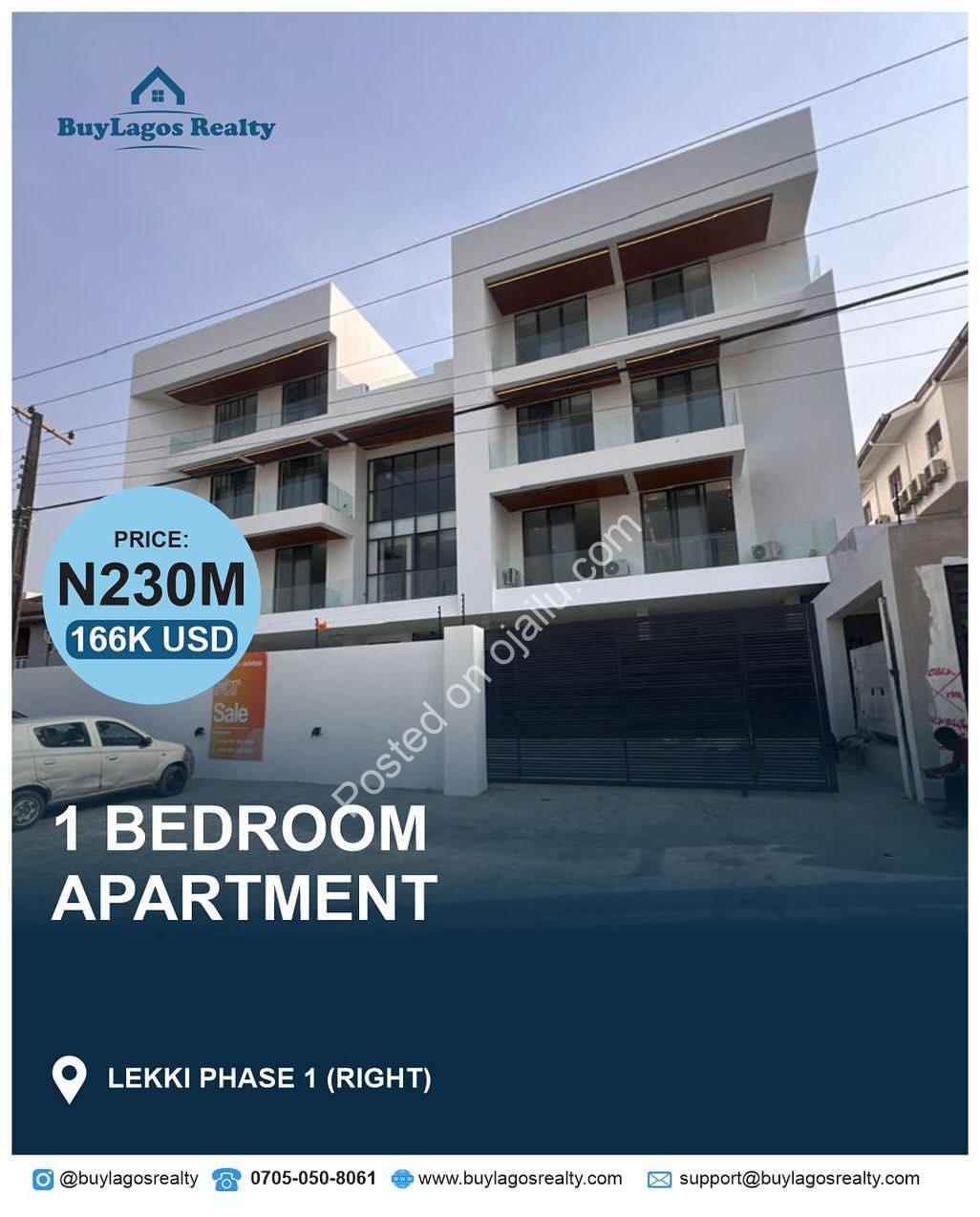 Lekki Phase 1 Gem: A 1-Bedroom Sanctuary for 230M