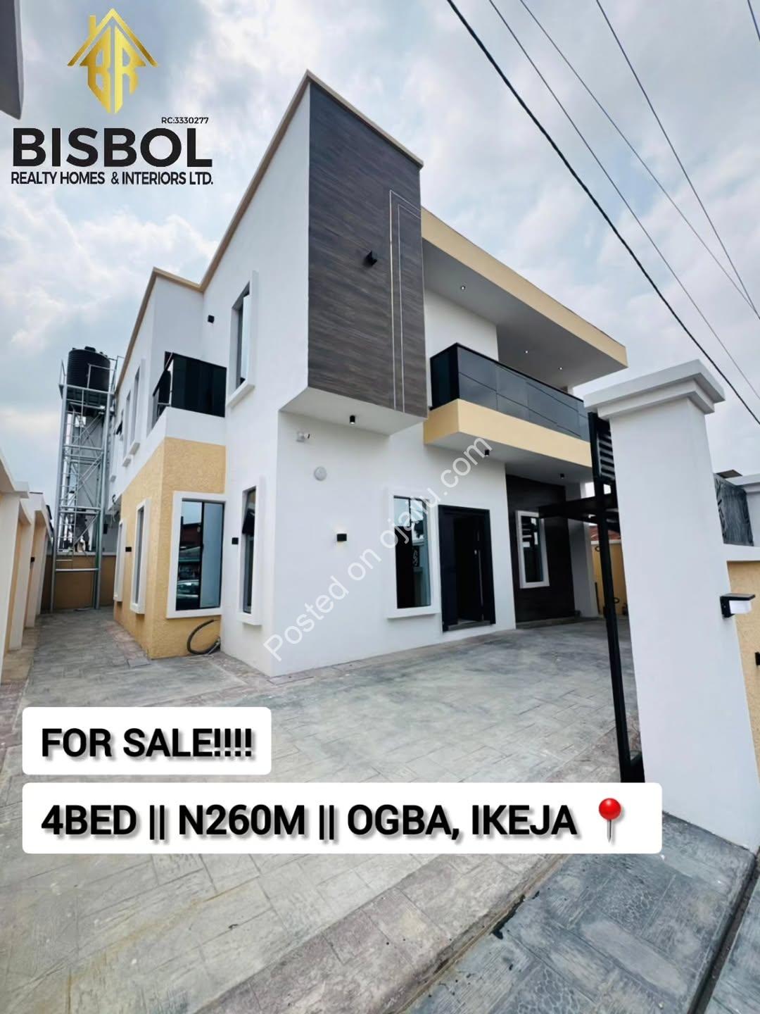 Modern 4-Bed Duplex in Ogba | Governor’s Consent