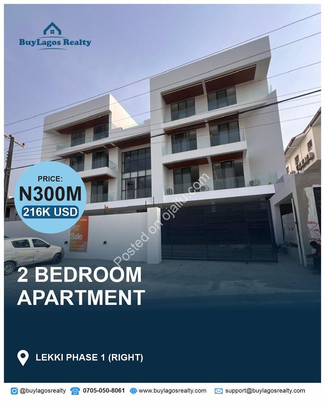 Lekki Phase 1 Gem: 2-Bed Ensuite Haven for 300M