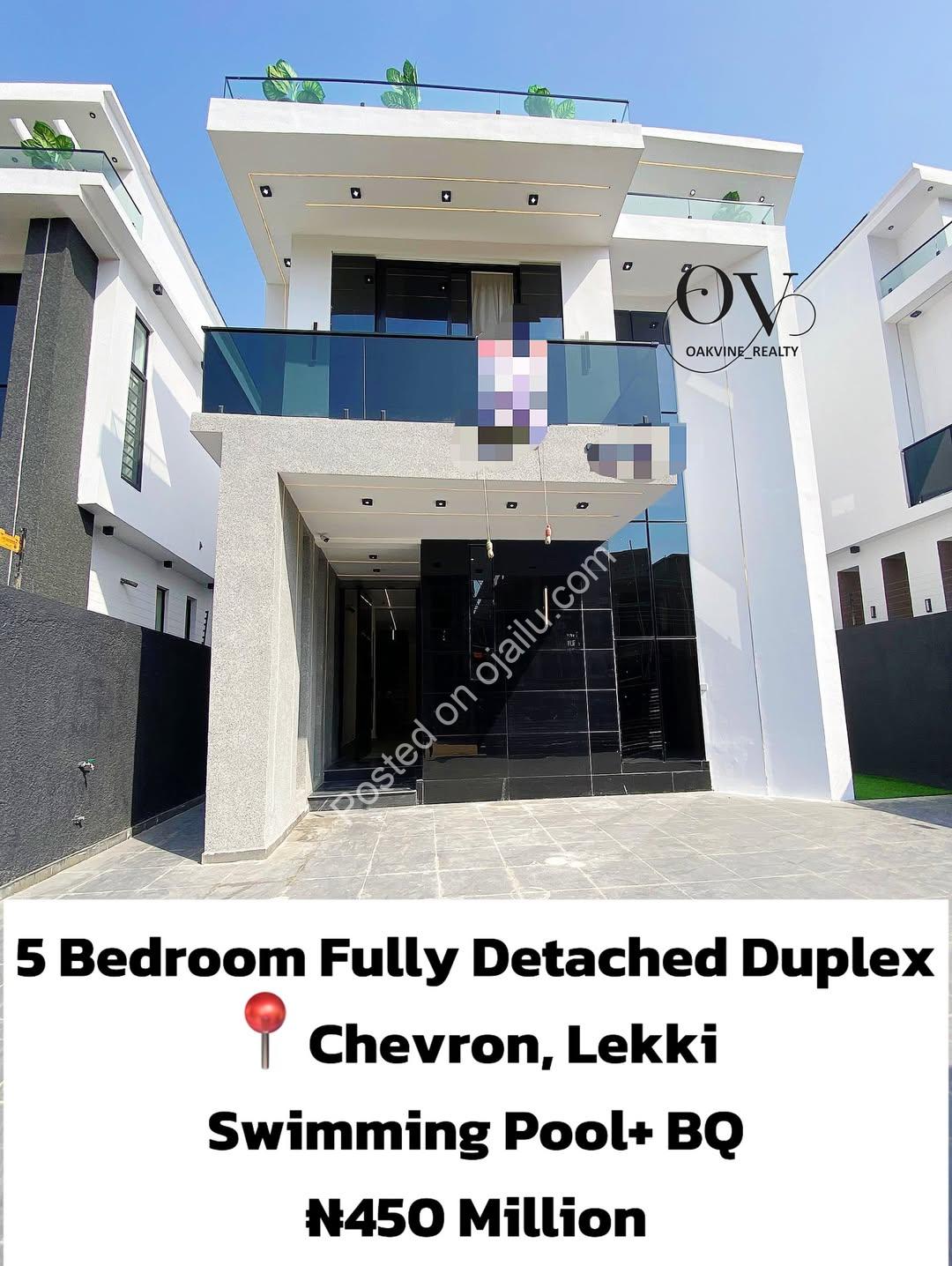 Stunning 5-Bed Dulex with Pool in Prime Lekki