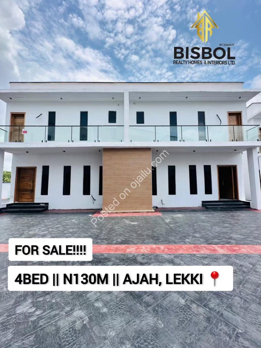 Move-In Ready 4-Bed Duplex in Gated Lekki Estate