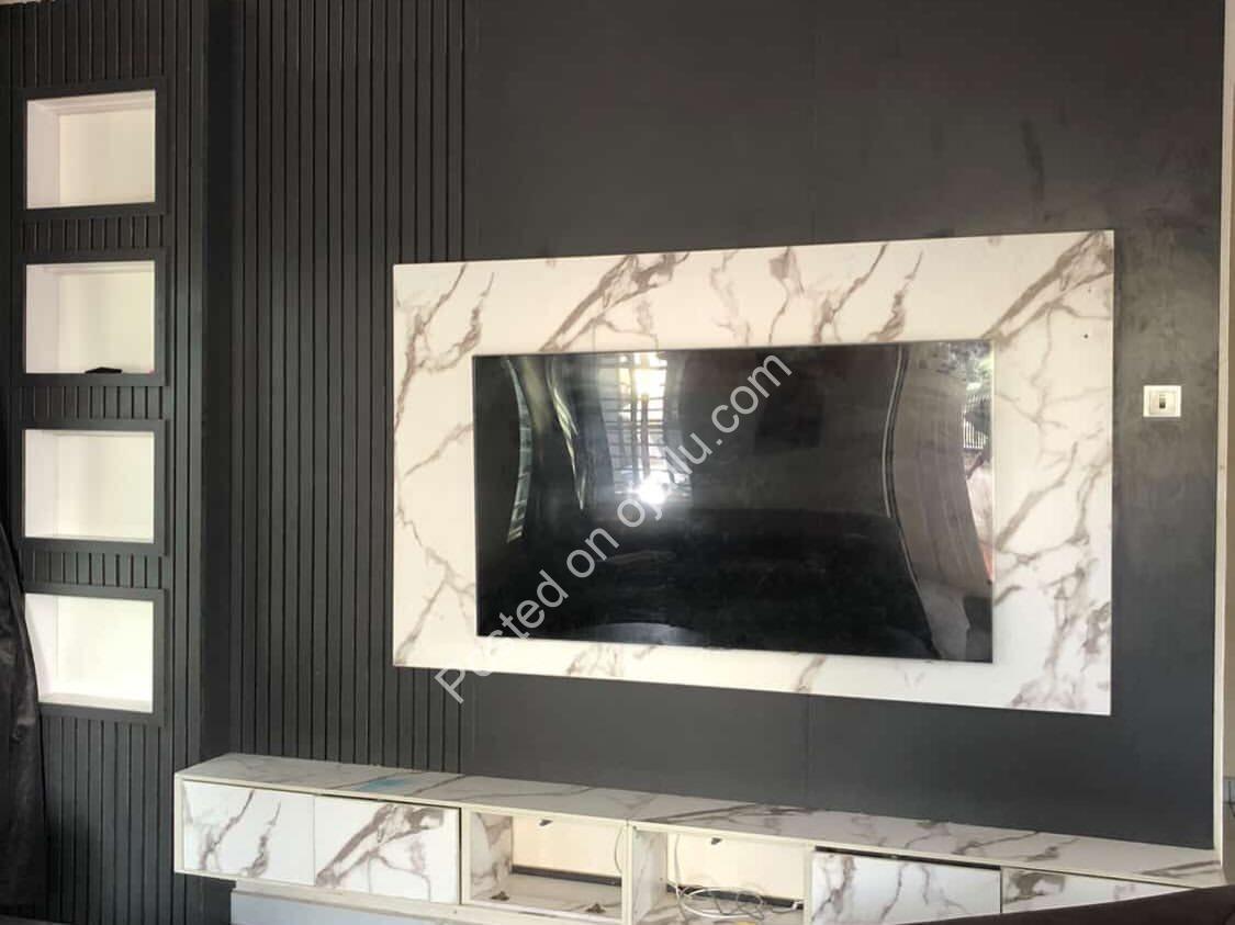 Massive 12ft TV Console: Luxury Lagos Living