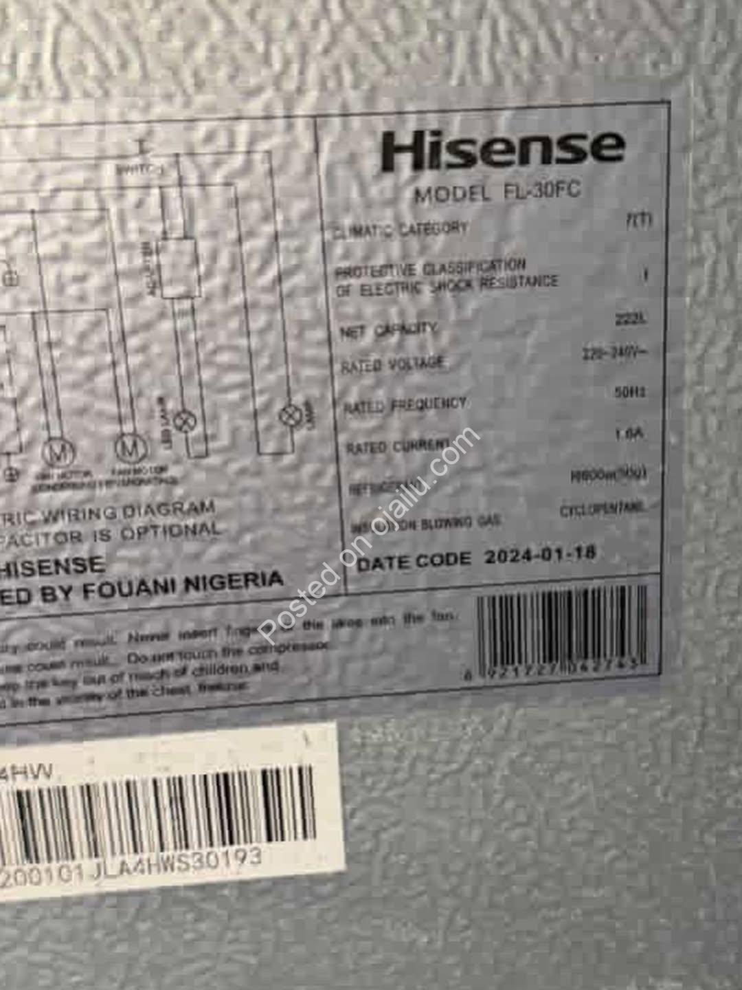 Hisense 222L Display Chiller – Perfect for Lagos Business!