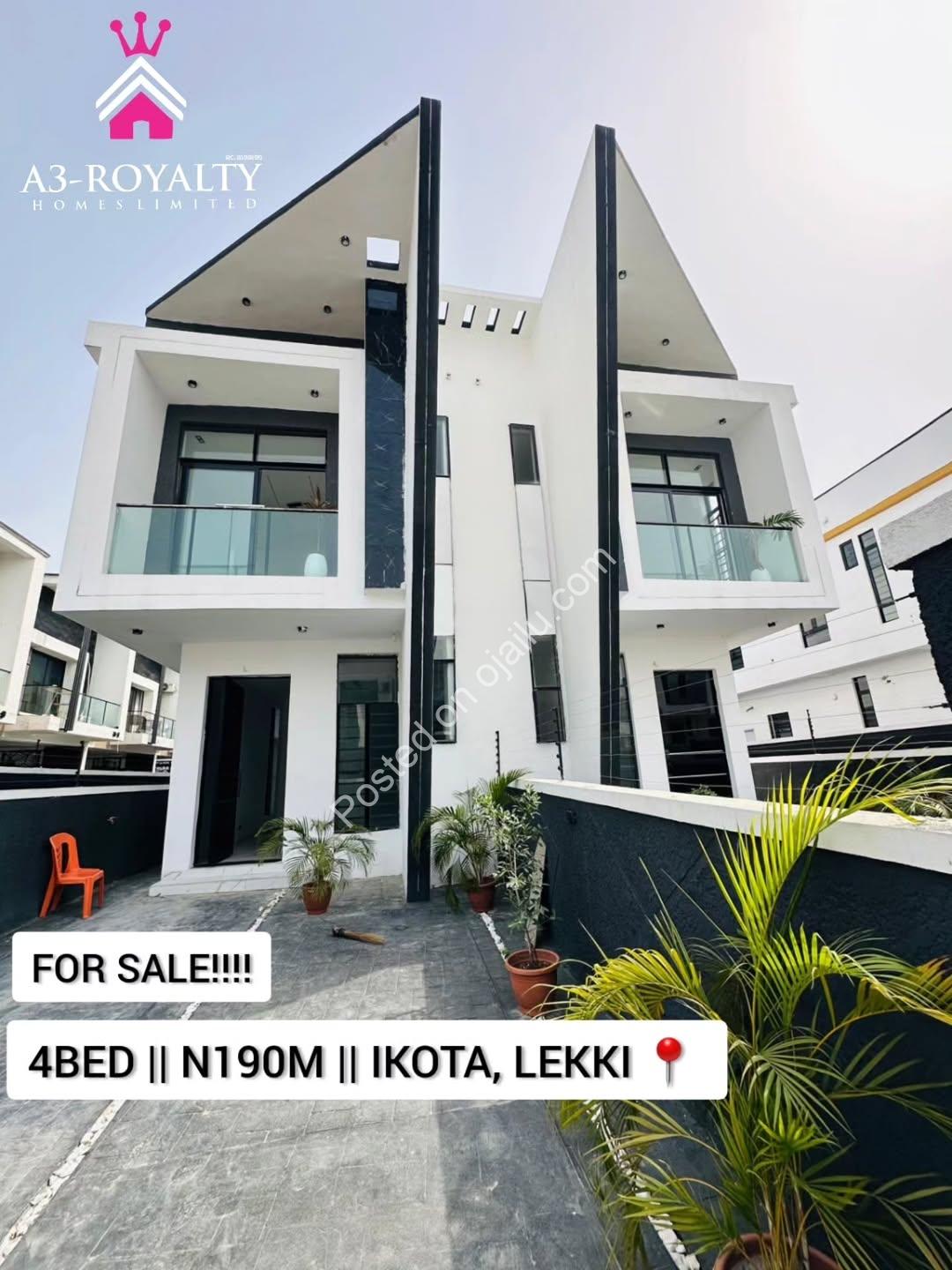 Move-In Ready 4-Bed Duplex in Gated Lekki Estate