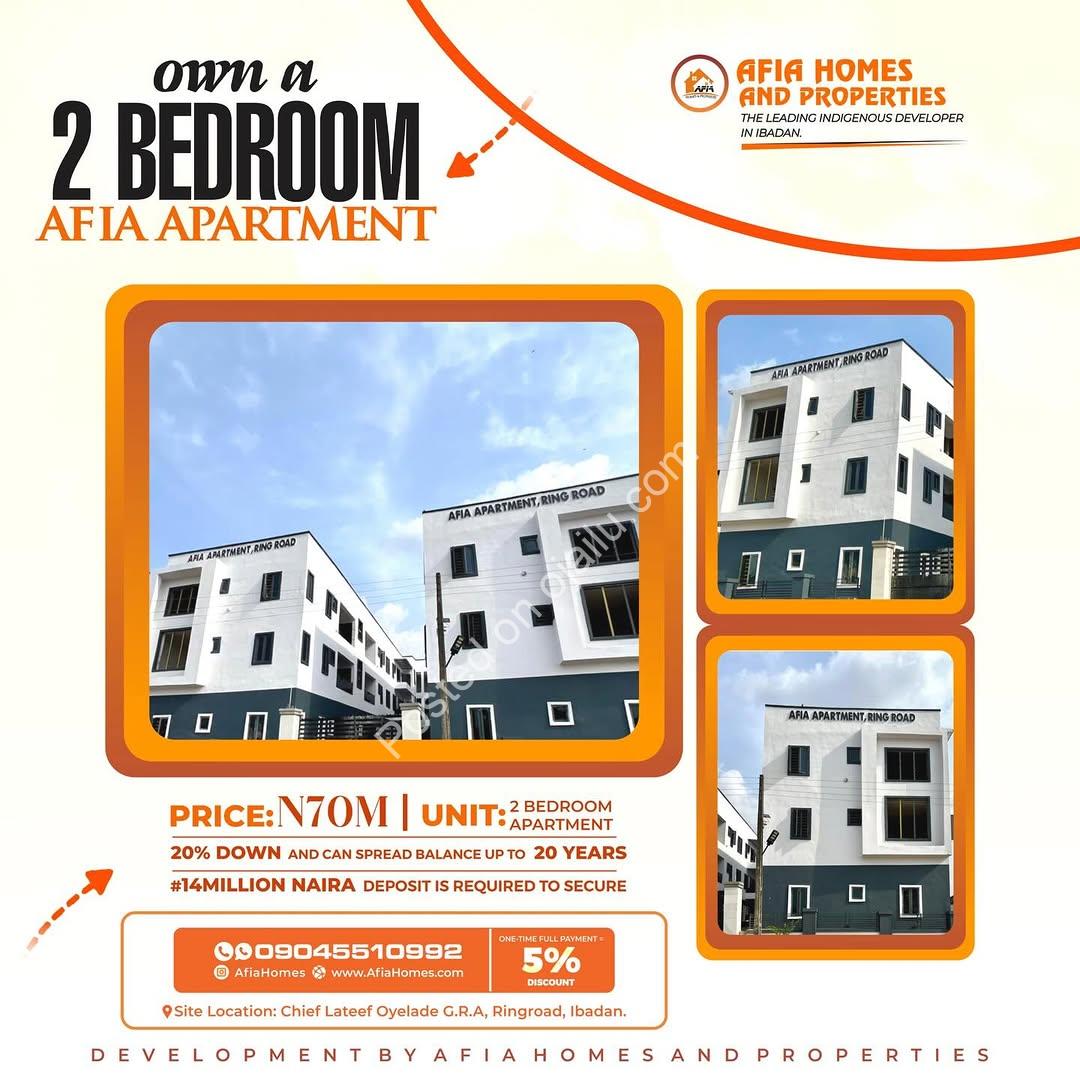 Own Your Dream 2-Bedroom Afia Apartment Today