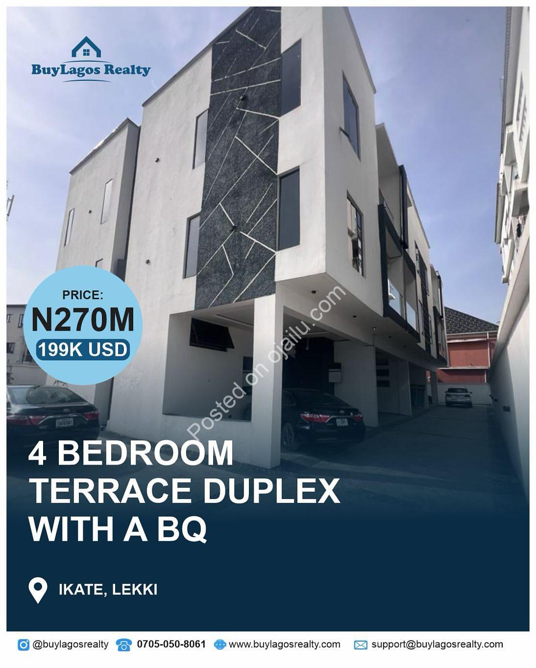 4-Bedroom Ikate Gem: En-Suite Luxury & BQ for 270M