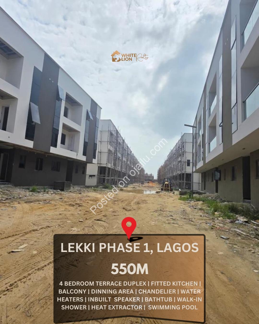 Elegant 4-Bed Terrace Duplex with BQ in Ikate Lekki