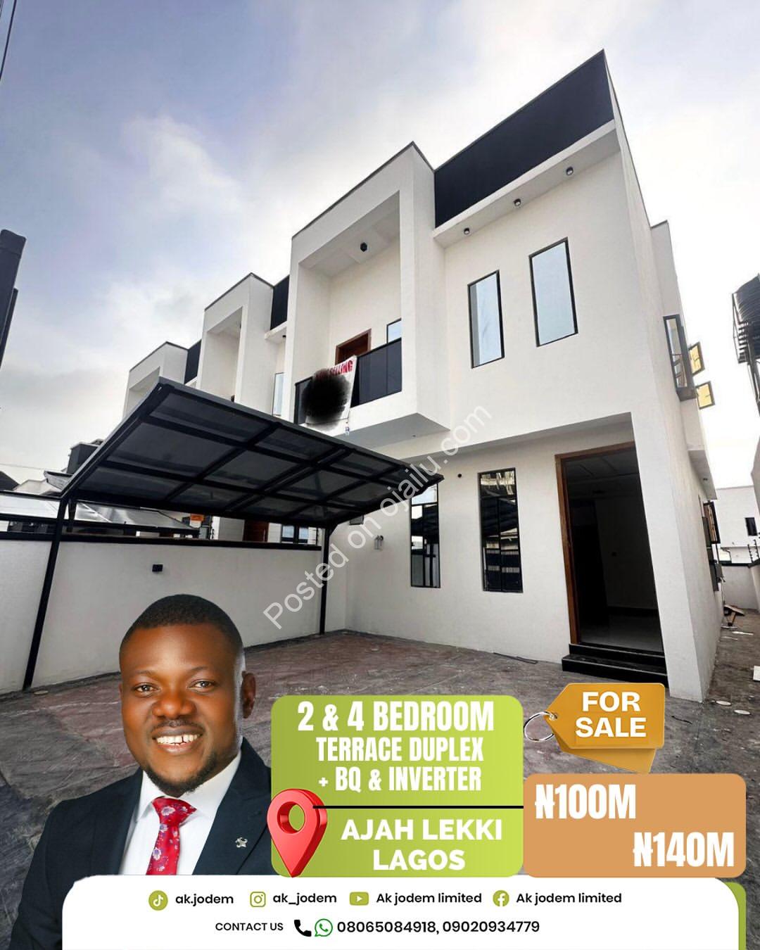 Ajah’s Smartest Investment: 2 & 4 Bedroom Terrace Duplexes
