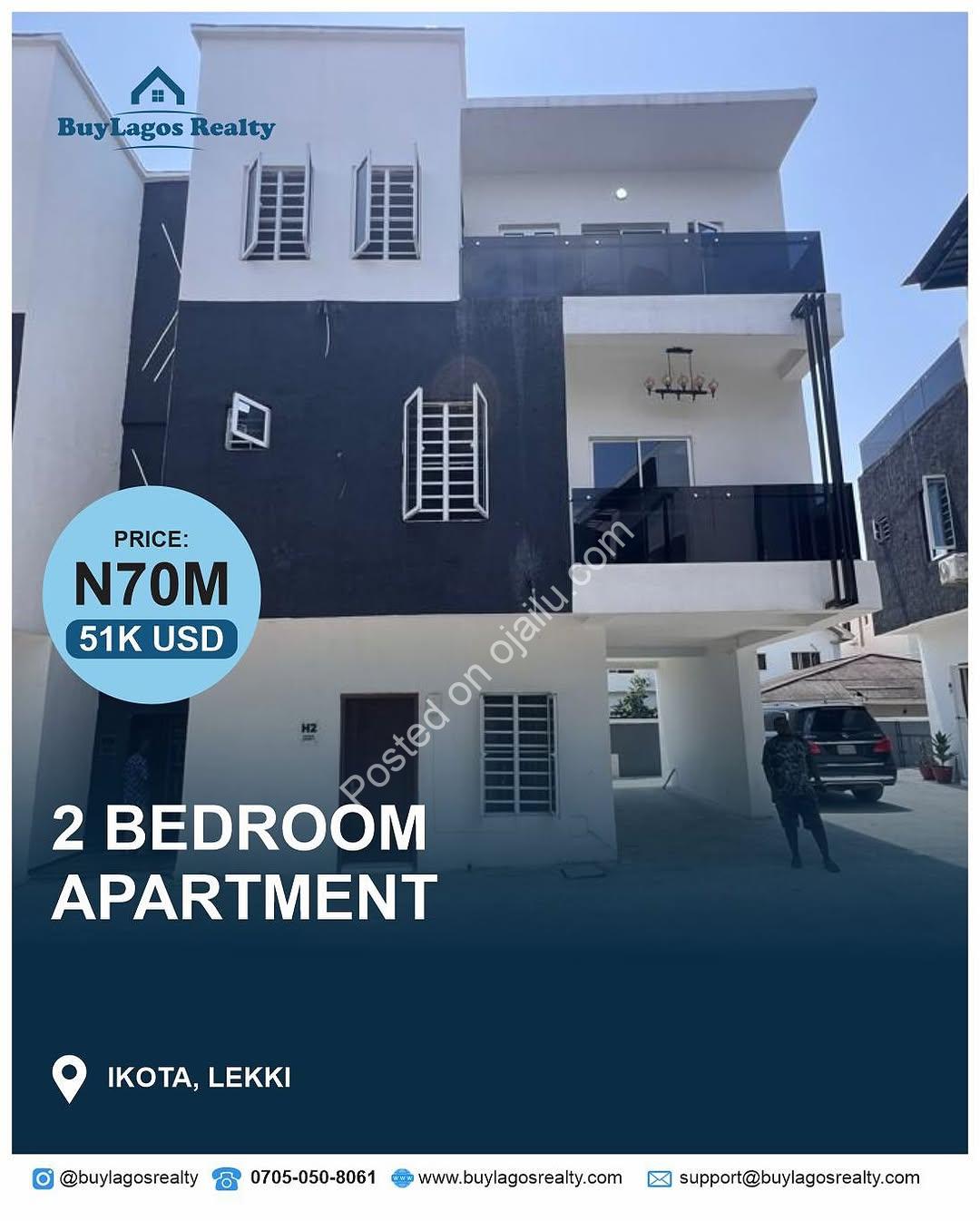 Lagos Luxury: 2-Bed Ensuite with Pool in Ikota